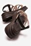 Women's Cross Stone Elastic Sandals Brown - 4
