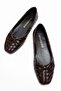 Women's Ribbon Accessory Ballet Flats Brown Wicker - 5