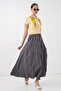 Women's Long Crinkled Skirt 8042 - Anthracite - 5
