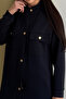Hakim Collar Snap Fastener Pocket Detailed Modal Hijab Tunic 3179 Anthracite - Special Series - 6