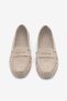 Women's Beige Suede Thermo Non-Slip Sole Loafers Oxford Women's Shoes