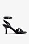 Cruze Black Leather Women's Heeled Shoes