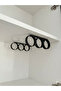 Kitchen Roll Organizer 3-Piece Set |   Greaseproof Paper, Foil, Stretch Film (with Reversible Tapes for Leather Lir) - 4