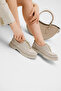 Women's Beige Suede Comfortable Fit Thermo Sole Lace-Up Casual Shoes - 4