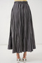 Women's Long Crinkled Skirt 8042 - Anthracite - 7