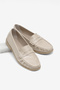 Women's Beige Thermo Non-Slip Sole Loafers Oxford Women's Shoes - 5