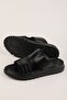 Men's Genuine Leather Daily Comfortable Sole Slipper Hkm.195 Black - 3