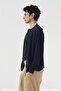 Lightweight Thin Knitted Dark Blue Knitwear Cardigan - 4