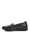 Black Genuine Leather Orthopedic Women's Flat Comfortable Casual Shoes - 2