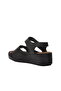 Black Women's Flat Sandals - 4