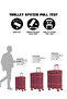 Para John Voyageur Premium Travel Luggage Set – 3PCS PVC Hard Shell Suitcases with Spinner Wheels - 6