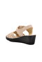 Beige Wedge Sole Women's Sandals - 4