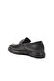 Black Genuine Leather Men's Loafer Shoes - 4