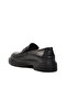 Black Genuine Leather Men's Loafer Shoes - 4