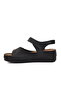 Black Women's Flat Sandals - 2