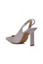 Silver Gray Women's Evening Dress Shoes - 4