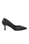 Black Skin Women's Heeled Stiletto Shoes