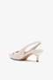 Raven Cream Leather Women Heeled Shoes - 3
