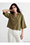 Lcw Vision Khaki Oversized Women's Shirt