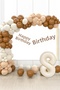 Retro Colors Big Balloon Chain and 8 Year Old Birthday Set - 2