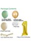 1 Year Old Mold Green Sea Sand and Chrome Gold Balloon Concept Birthday Set - 3