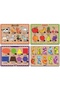 Wooden English Farm Animals-Fruits-Shapes-Numbers Set of 4 Educational-Pedagogical Puzzle - 2