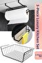 Stainless Metal 3-Piece Kitchen Set, Shelf, Cabinet Door and Cloth Hanger