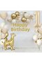 BEIGE AGE FOIL GIRAFFE FOIL BALLOON BIRTHDAY PARTY SET DECORATION - 2