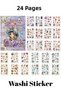 24 Sheets Washi Sticker Booklet Bullet Journal Scrapbook Laptop - 2