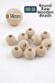 14 mm Raw Wood Beads - 100 Gr Round Hole Natural Beads Medium 110 (±5) Pieces Hobby, Bag ,Jewelry