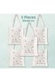5 Pieces of Paintable Cloth with Smiling Flower Design Bag - Educational Hobby Painting for Children Bag Pieces