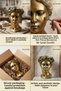 Makeup Organizer Makeup Brush Holder Makeup Organizer Golden Antique Color Model 37 - 8