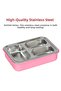 Bento 710ml Lunchbox Cute Friends Single Layer 3 Compartments Stainless Steel Lunch Box - 3