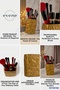Makeup Organizer, Makeup Brush Holder, Makeup Organizer Set, Gold Color, Model 7 - 5