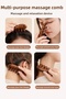 Sandalwood Scalp Massage Comb Wooden Gua Sha Head Leather Si Meridian Acupressure Massage Comb At-139 - 5
