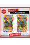 Boxed Set of 6 Marker Pens with Dual Tips, Thick & Fine Tip Colorful Set for Drawing and Coloring