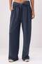 Antrasit Wide Leg/Geniş Paça Büzgülü Normal Bel Uzun Örme Pantolon TWOSS26PL00156 - 3