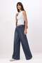 Antrasit Wide Leg/Geniş Paça Büzgülü Normal Bel Uzun Örme Pantolon TWOSS26PL00156 - 2