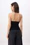Black Fitted/Bodycon Halter Neck Sleeveless Soft Knitted Blouse Twoss26Bz00624 - 4