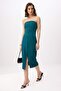 Petrol Strapless Shift/Straight Cut Midi Woven Dress Twoss26El00337 - 2