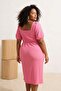 Pembe Yırtmaçlı Örme Elbise TBBSS23AH00280 - 3