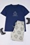 Indigo Regular Cut Printed Cotton Pajama Set Tmnss26Pt00031 - 4