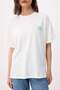 Ecru Printed Oversize/Wide Fit Low Sleeve Short Sleeve Tok 100% Cotton Knitted T-Shirt Twoss26Ts00160 - 3