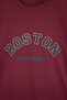 Claret Red Oversized /Wide Cut Crew Neck Short Sleeve Lettering Printed T-Shirt Tmnss21Ts1217 - 2