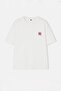 Ekru Oversize/Geniş Kesim Nakışlı %100 Pamuk T-shirt TMNSS26TS00024 - 4
