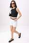 White More Sustainable High Waist City Boy Denim Shorts Twoss20Sr0210 - 2