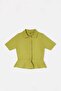 Yağ Yeşil Peplum/Belden Oturmalı Düğme Detaylı Triko Bluz TWOSS26BZ00158 - 4