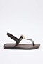 Koyu Kahverengi Kadın Sandalet TAKSS26SD00018 - 3