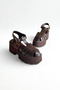 Brown Thick Sole Women's Sandals P9025 - 4