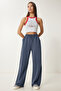 Wide Leg Modal Sweatpants Smoked Lub0070 - 3